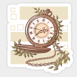 Clock with Vines Sticker